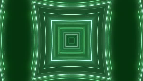 Green Digital Sci Fi Tunnel Background