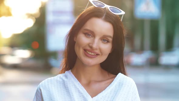 Smiling Woman on the Street