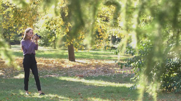 Сharming Girl in Park.