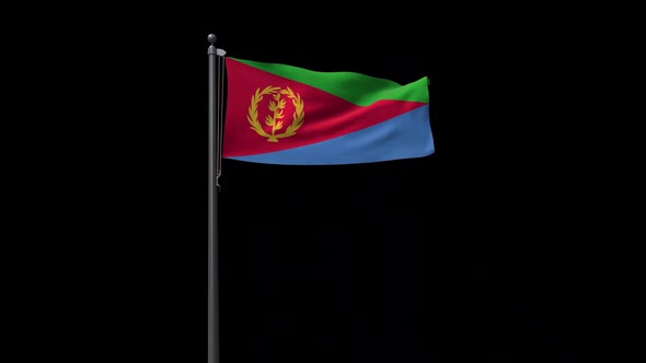 Eritrea Flag With Alpha 2K