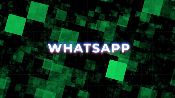 Whatsapp Text Digital Glitch Background