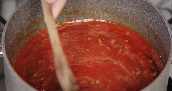 Preparation of Bolognese Sauce