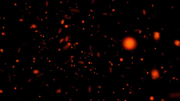 bokeh particles and sparks of fire alt