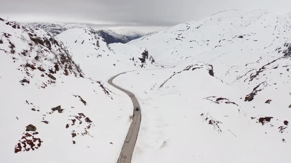 Scenic Norway winter roads - Phenomenal Nesheim alps Vaksdal journey to Eksingedalen
