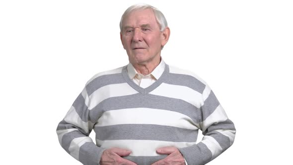 Old Man with Stomach Problems