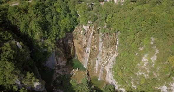 AERIAL: Plitvička Jezera in Croatia