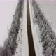Aerial Shot of Slippery Road a Winter Day - VideoHive Item for Sale