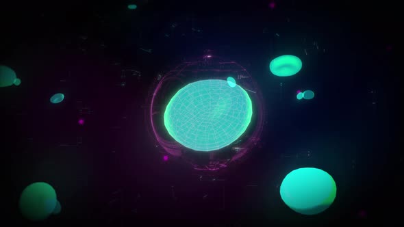 Scientific Biology Lab Blood Cells Analysis Digital Animation Background alt