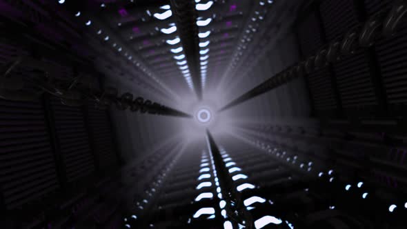3D Sci-Fi Abstract Spaceship Corridor V16