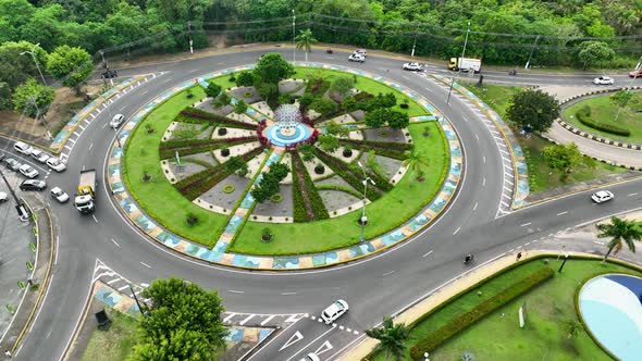 Letters Roundabout at  downtown Manaus Brazil. Manaus Amazonas.