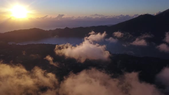 Sunrise Clouds and Mountains