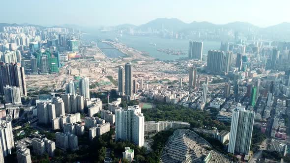 Top view of City in Hong Kong