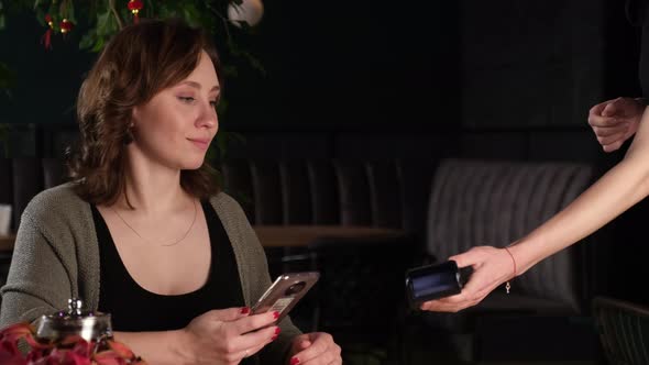 Paying for an Order in a Cafe Via Phone