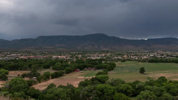 Cottonwood Arizona Overlook with Storm Clouds Medium Angle Timelapse