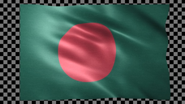 Bangladesh waving flag looped