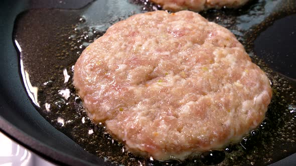 Fry the Cutlets in a Pan with Oil