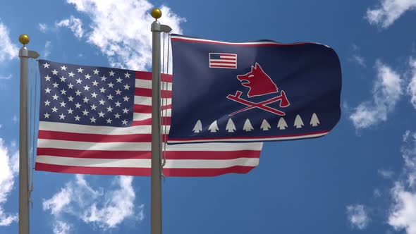 Usa Flag Vs Pawnee Nation Flag Native American Flag On Flagpole