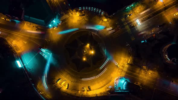 Night yerevan  city drone hyperlapse