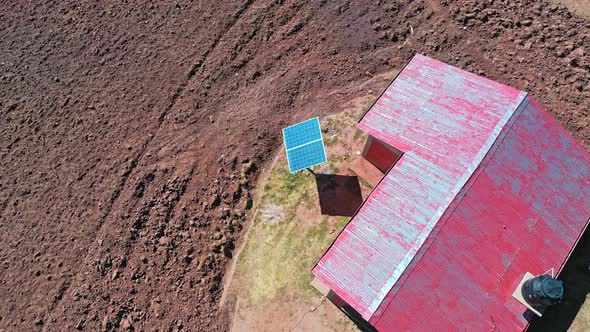 healt clinic isolated on the andes using solar energy.