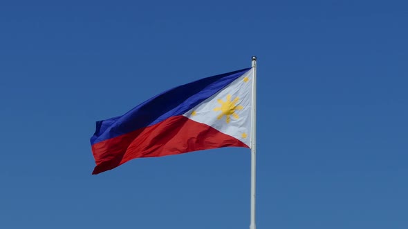 Close up from the Philippine flag 