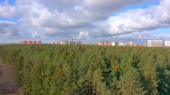 Drone Video To Panorama of the City