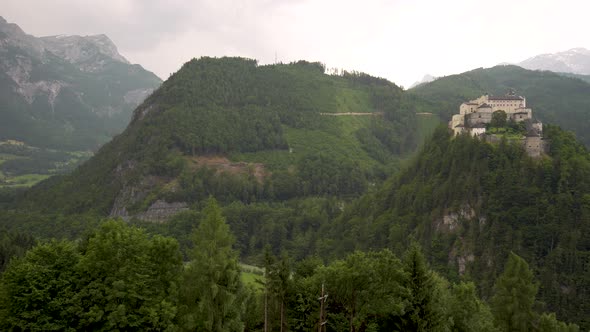 Hohenwerfen Castle, Werfen in Austria. Zoom in