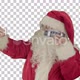 Santa Claus holding a big present doing, Alpha Channel - VideoHive Item for Sale