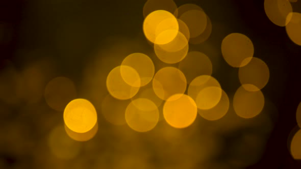 Yellow Flashing Lights Garland on New Year