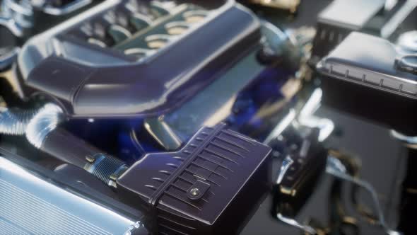 Detailed Car Engine and Other Parts alt
