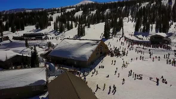 Snowy ski resort in Colorado.