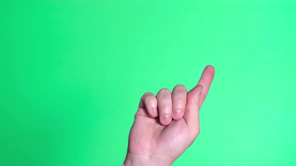Gestures on a Green Background