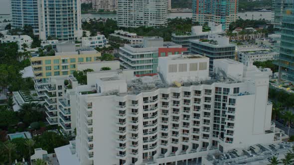 Aerial view of buildings in Miami