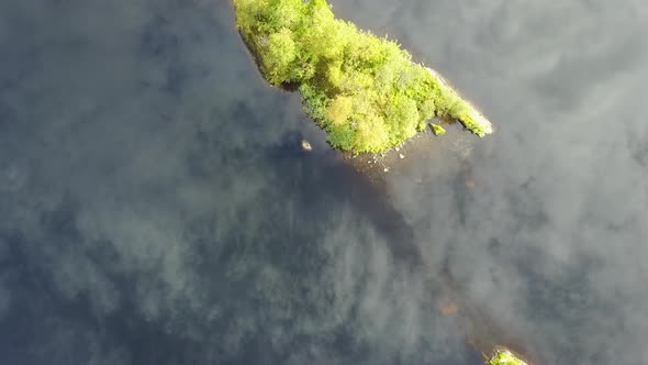 Geiranger Fjord and Lovatnet Lake Aerial View in Norway