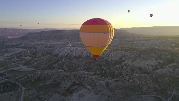 Early Morning Hot Air Ballooning at Goreme Cappadocia Turkey