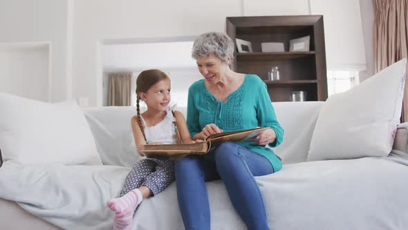 Grandmother and granddaughter spending time together