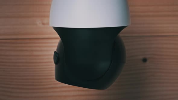 CCTV Camera Rotates and Follow the Object Security Camera Surveillance