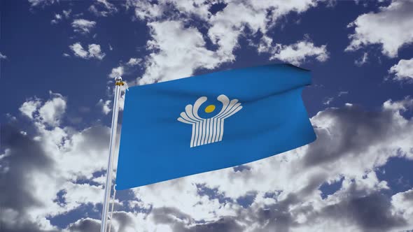 CIS Flag With Sky