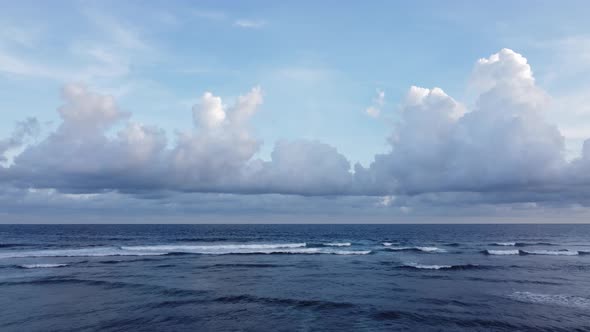 Beautiful fluffy clouds static view in the sky