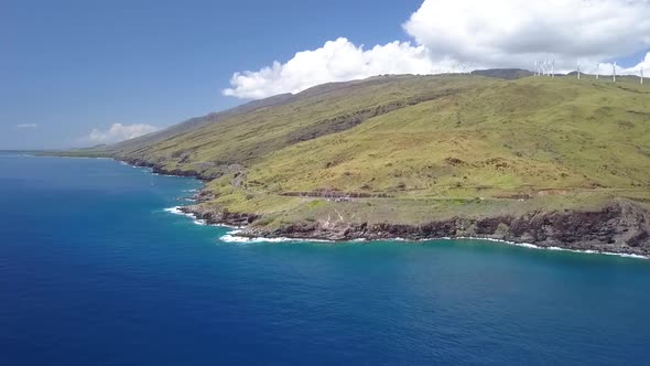 Maui Coastline Hawaiian Islands Drone