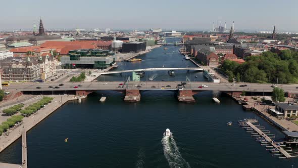 Aerial view of Copenhagen waterfront, Denmark