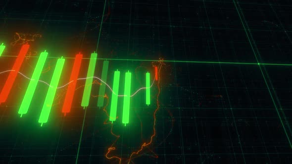 Stock Market Up Green Candle Sticks Hd