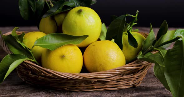 Basket of Bergamot of Calabria 