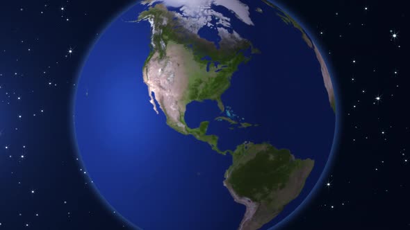 Americas Map Rotating Animation HD