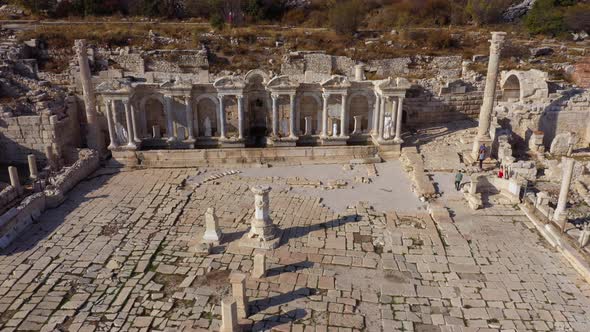 Top View of the Ruins of an Ancient City