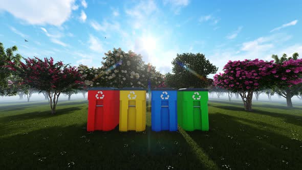 Recycle Bins Background