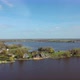 Lateral View Of The Horizon With Houses And The Lake - VideoHive Item for Sale