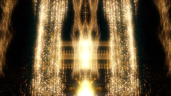 Particular Gold Particles Background 4k