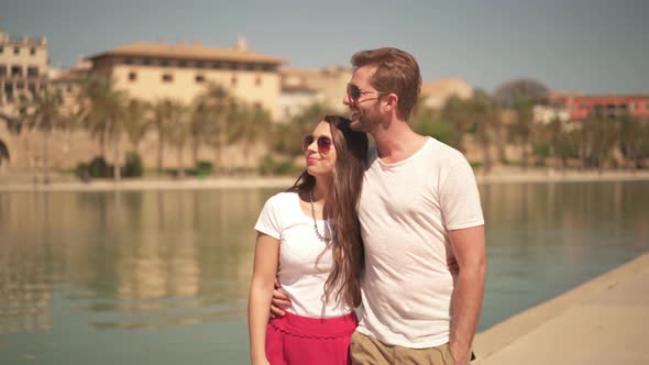 Happy Young Tourist Couple