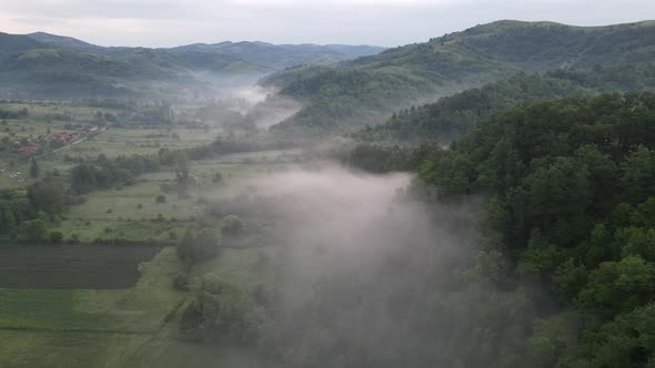 Rosia Noua Zarand Mountains with clouds