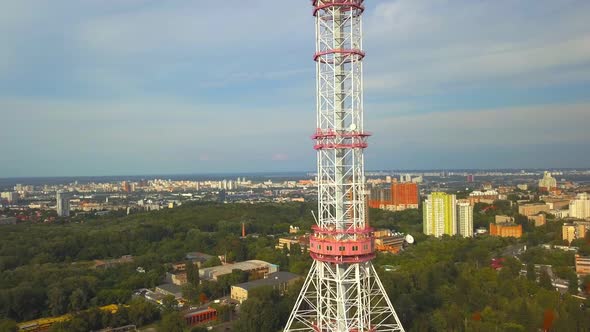 Kiev Television Tower Aerial View